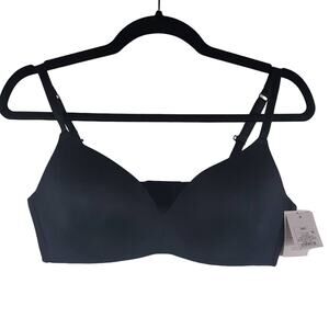 Auden The Bliss Black Lightly Lined Wirefree Bra 38C NWT